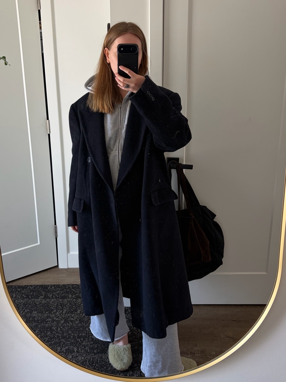 Classic Dark Navy Women's Long Coat